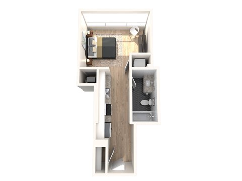 The Guardian Apartments in Silver Spring, Maryland Studio Floor Plan